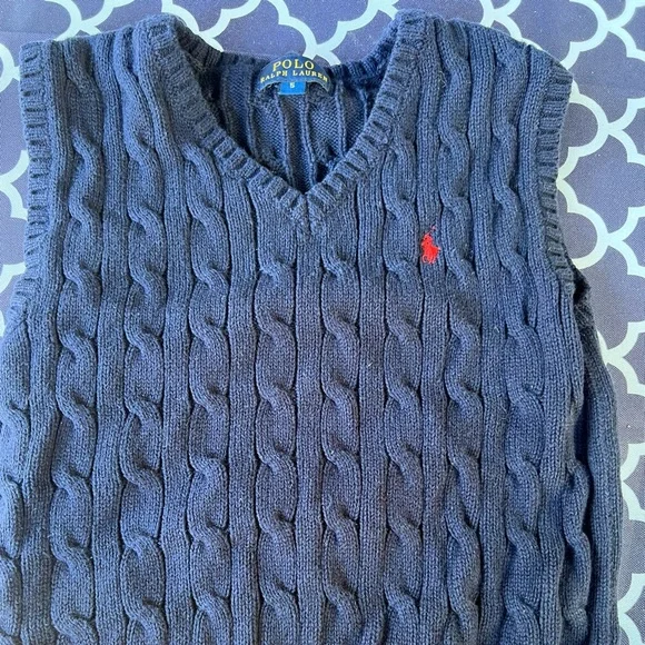 Ralph Lauren Polo boys v neck cotton sweater vest - Picture 1 of 3